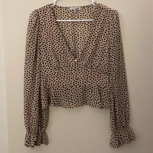 Cheetah print crop top